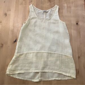 Elegant Light Yellow Sleeveless Tank Top